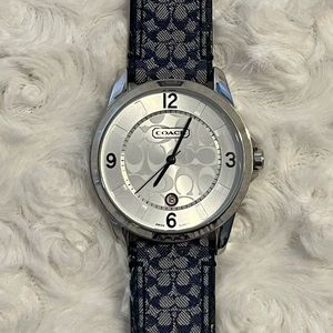 Coach Authentic Signature Navy Blue Watch